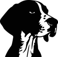 German Shorthaired Pointer  silhouette portrait vector