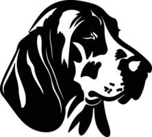 Coonhound  silhouette portrait vector