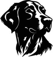 Curly-Coated Retriever  silhouette portrait vector