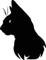 Bombay Cat  silhouette portrait vector