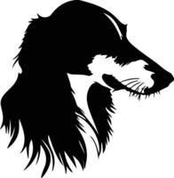 Borzoi silhouette portrait vector