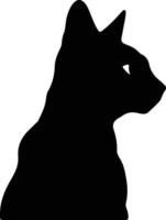 Bombay Cat  silhouette portrait vector