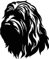 briard silueta retrato vector