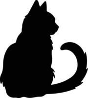 Brazilian Shorthair Cat  silhouette portrait vector