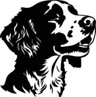 Bretaña spaniel silueta retrato vector