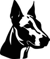 Bull Terrier  silhouette portrait vector