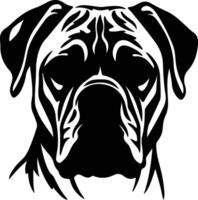 Bullmastiff  silhouette portrait vector