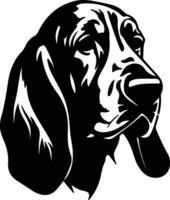 bloodhound  silhouette portrait vector