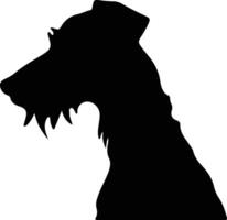 Bedlington Terrier  silhouette portrait vector