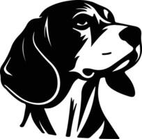 Beagle  silhouette portrait vector