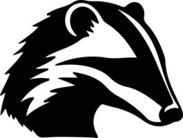 badger  silhouette portrait vector