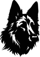 Belga tervuren silueta retrato vector