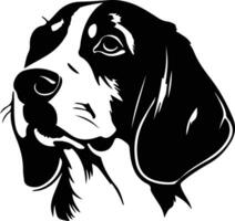 beagle  silhouette portrait vector