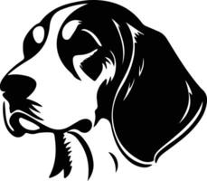 beagle  silhouette portrait vector