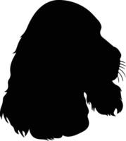 American Cocker Spaniel  silhouette portrait vector