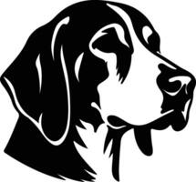 American Foxhound  silhouette portrait vector