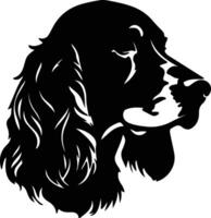 American Water Spaniel  silhouette portrait vector