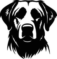 anatolian pastor perro silueta retrato vector