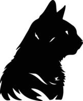 Australian Mist Cat  silhouette portrait vector