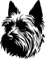 australiano terrier silueta retrato vector