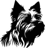 australiano terrier silueta retrato vector