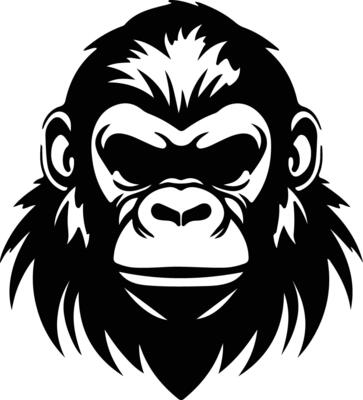 ape  silhouette portrait