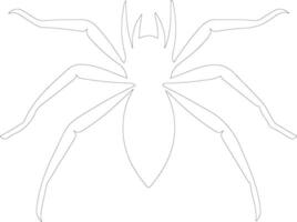 assassin bug  outline silhouette vector