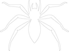 assassin bug  outline silhouette vector