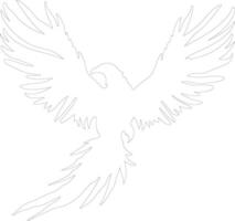 Archaeopteryx  outline silhouette vector