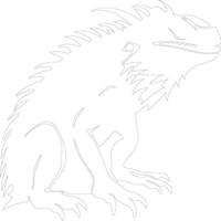 basilisk  outline silhouette vector