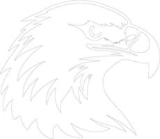 bald eagle  outline silhouette vector