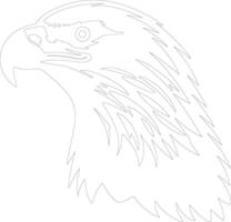 bald eagle  outline silhouette vector