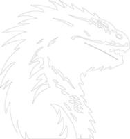 basilisk  outline silhouette vector