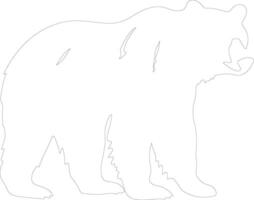bear  outline silhouette vector