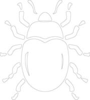 bed bug  outline silhouette vector