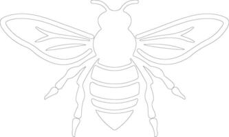 bee  outline silhouette vector