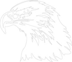 bald eagle  outline silhouette vector