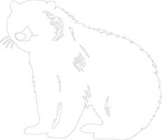 binturong outline silhouette vector