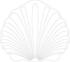 bivalve  outline silhouette vector