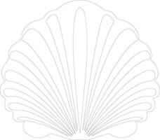 bivalve  outline silhouette vector