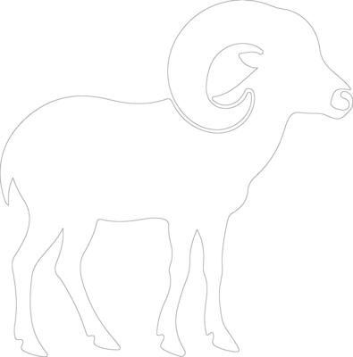 bighorn sheep  outline silhouette