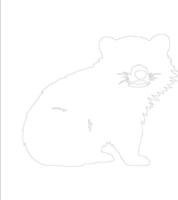 binturong  outline silhouette vector