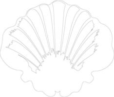 bivalve  outline silhouette vector