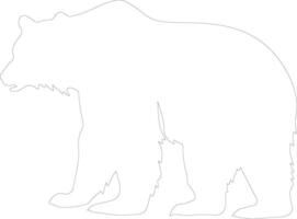 bear  outline silhouette vector