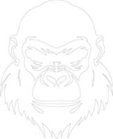 ape  outline silhouette vector