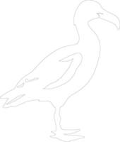 albatross  outline silhouette vector