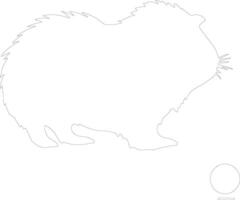 cavy outline silhouette vector