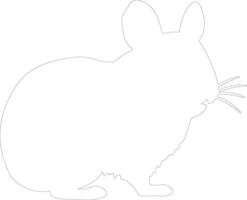 chinchilla outline silhouette vector