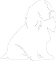 American Cocker Spaniel  outline silhouette vector