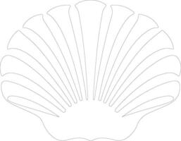 clam outline silhouette vector